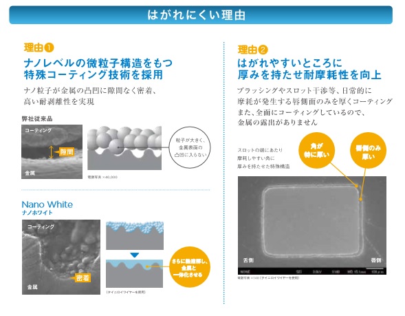 はがれにくいホワイトワイヤー はがれにくいホワイトワイヤー